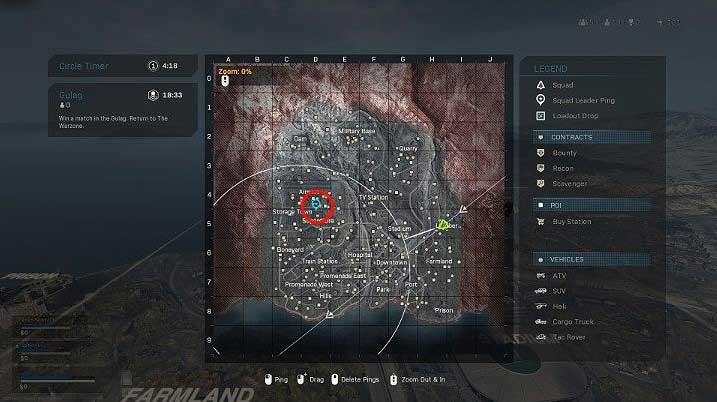 На картинке выше вы можете видеть синий маркер - один игрок отметил предложенное место приземления - Warzone: ход матча - Основы - Руководство по Warzone