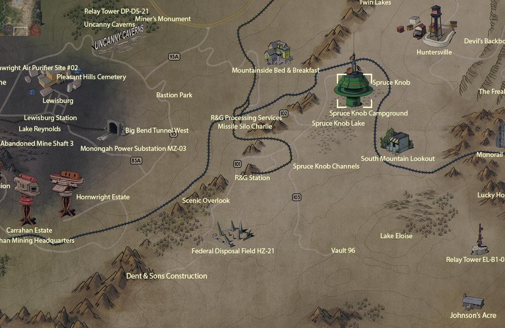  Все местоположения маркеров съемки в Fallout 760 