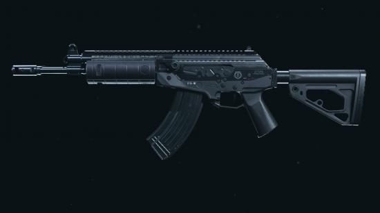 The stock CR-56 AMAX assault rifle in Call of Duty: Warzone's preview menu