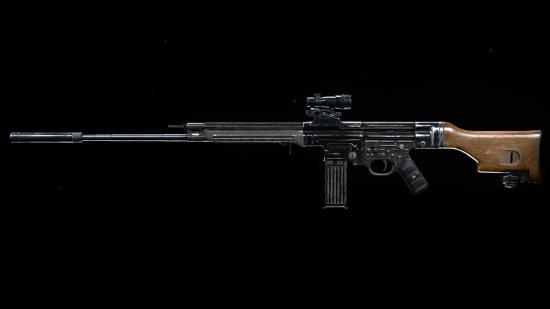 The STG 44 in front of a black background in Call of Duty Warzone Pacific's preview menu
